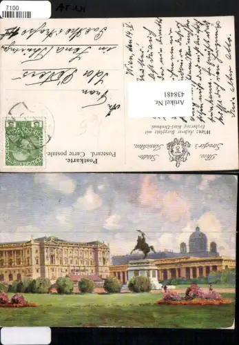438481,Künstler AK Wien Innere Stadt Äußerer Burgplatz pub Theo Stroefer