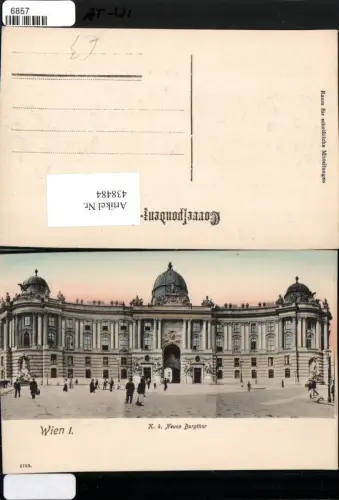 438484,Wien Innere Stadt K.k. Neues Burgtor Burg