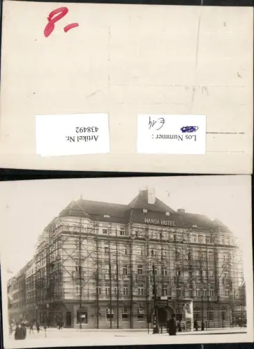 438492,Foto AK Wien Innere Stadt Hotel Hansa Gebäude Bau Gerüst