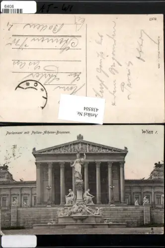 438504,Wien Innere Stadt Parlament m. Pallas-Athene-Brunnen Statue
