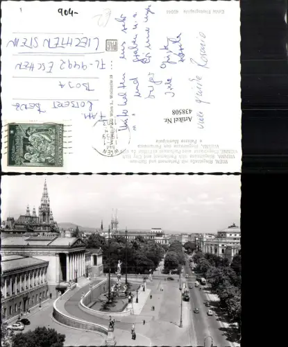 438508,Wien Innere Stadt Ringstraße m. Parlament u. Rathaus