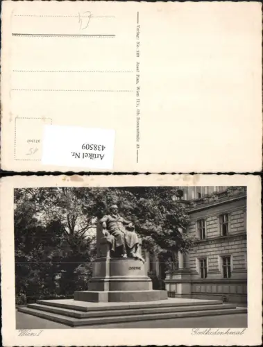 438509,Wien Innere Stadt Goethe-Denkmal Statue