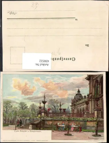 438522,Künstler Litho Ameseden Wien Innere Stadt Stadtpark Kursalon pub E. Nister