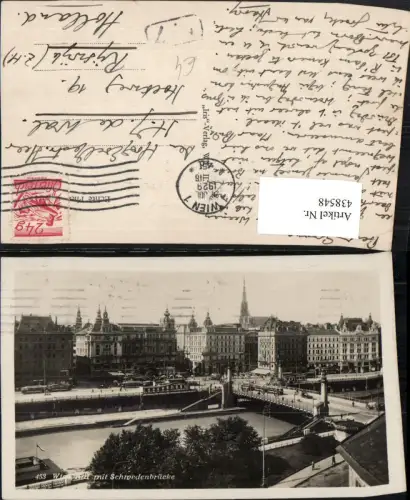438548,Wien Innere Stadt Kai m. Schwedenbrücke Brücke