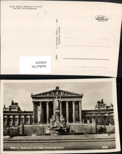 438554,Wien Innere Stadt Parlament m. Pallas-Athene-Brunnen Statue