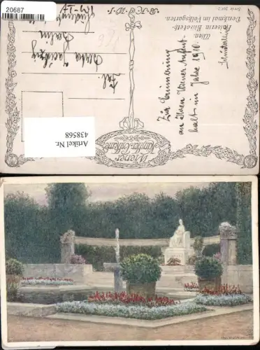 438568,Künstler AK Hans Ranzoni Wien Innere Stadt Volksgarten Sissi pub B.K.W.I. 791/7