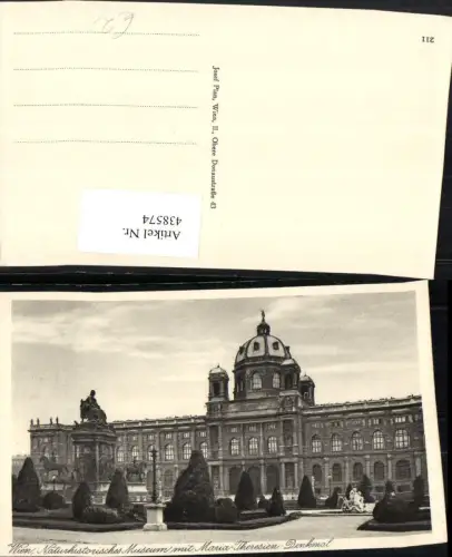 438574,Wien Innere Stadt Naturhistorisches Museum m. Maria-Theresien-Denkmal
