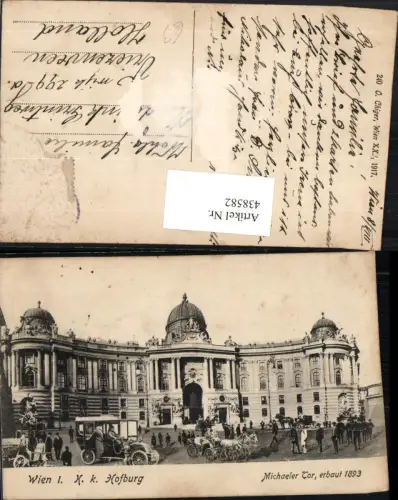 438582,Wien Innere Stadt K.k. Hofburg Michaeler Tor Auto Kutsche