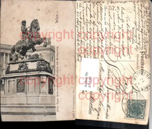 477320,Wien Innere Stadt Heldenplatz Prinz Eugen-Reiterstatue Denkmal