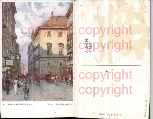 477347,Künstler AK Ludwig Hans Fischer Wien Innere Stadt Wipplingerstraße