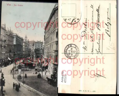 477371,Wien Innere Stadt Am Graben Brunnen Litfaßsäule pub B.K.W.I. 585