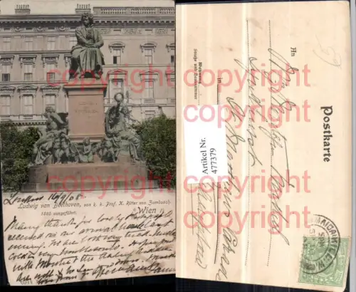 477379,Wien Innere Stadt Ludwig van Beethoven Denkmal Statue