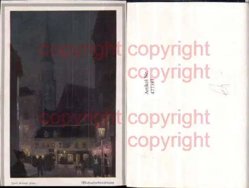 477381,Künstler AK Josef Kalous Wien Innere Stadt Michaelerdurchhaus
