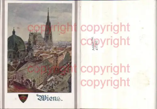 477382,Künstler AK A. Reckziegel Wien Innere Stadt Teilansicht m. Stephansdom
