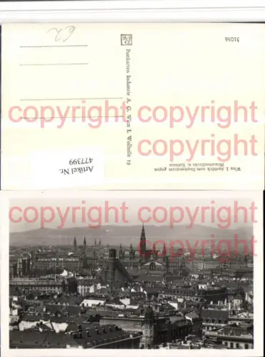 477399,Wien Innere Stadt Blick v. Stephansturm geg. Minoritenkirche u. Rathaus