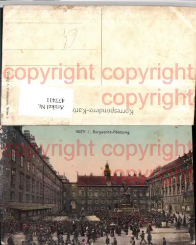 477411,Wien Innere Stadt Burgwache Ablösung Denkmal