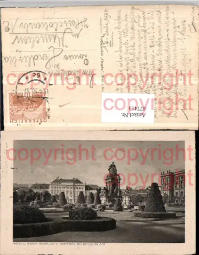477413,Wien Innere Stadt Maria Theresien-Denkmal m. Messepalast