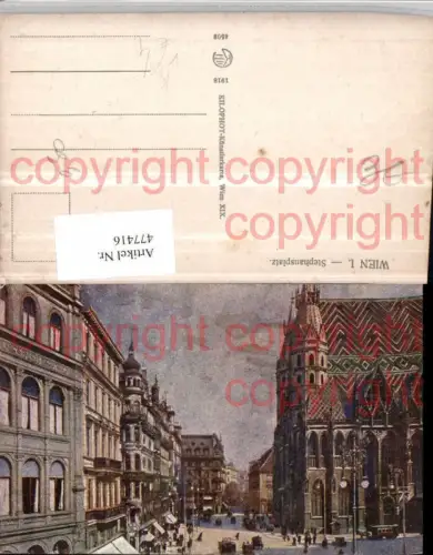 477416,Künstler AK Wien Innere Stadt Stephansplatz pub Kilophot 4502