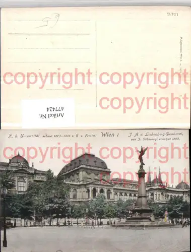 477424,Wien Innere Stadt K.k. Universität u. Liebenberg-Denkmal
