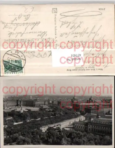 477431,Wien Innere Stadt Blick vom Rathaus geg. Burg Museen u. Parlament