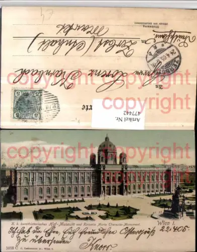 477442,Wien Innere Stadt Kunsthistorisches Museum u. Maria Theresia-Monument