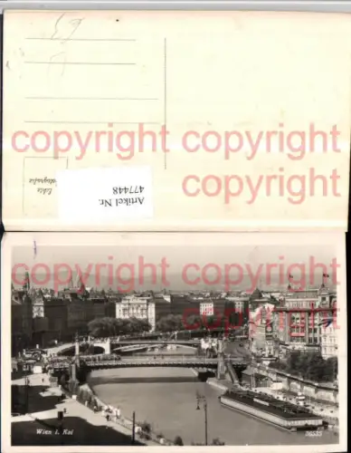 477448,Wien Innere Stadt Teilansicht Kai Fluss Brücken