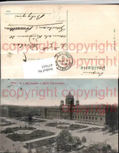 477455,Wien Innere Stadt Hof-Museum u. Maria-Theresienplatz pub B.K.W.I. 902