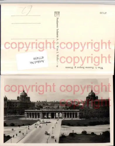 477459,Wien Innere Stadt Äußeres Burgtor geg. Museen