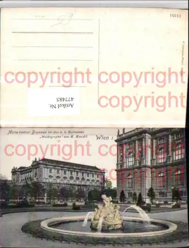 477485,Wien Innere Stadt Monumental-Brunnen Waldnymphe bei den Hofmuseen