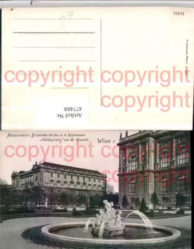 477488,Wien Innere Stadt Monumental-Brunnen Waldnymphe bei den Hofmuseen