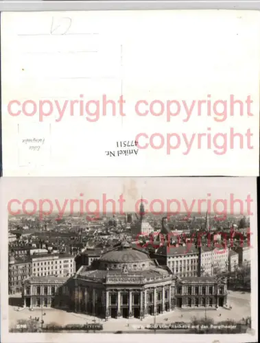 477511,Wien Innere Stadt Teilansicht m. Burgtheater vom Rathaus