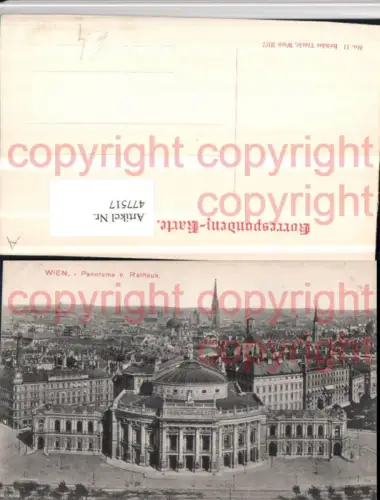 477517,Wien Innere Stadt Teilansicht Panorama m. Burgtheater vom Rathaus