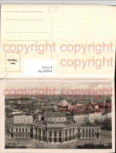 477518,Wien Innere Stadt Teilansicht m. Burgtheater vom Rathausturm