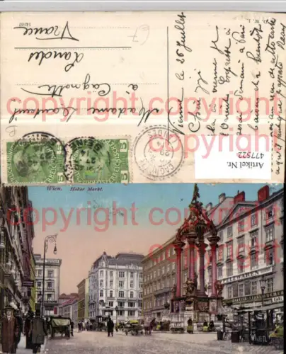 477522,Wien Innere Stadt Hoher Markt Straßenansicht Brunnen