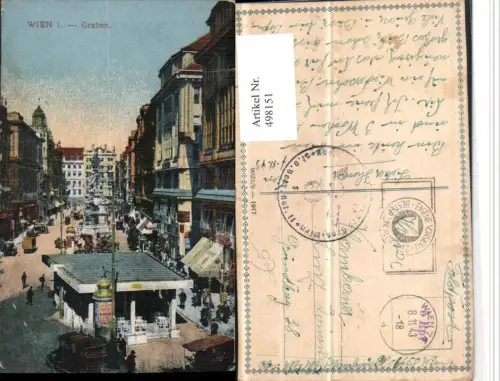 498151,Wien Innere Stadt Graben Straßenansicht Pestsäule