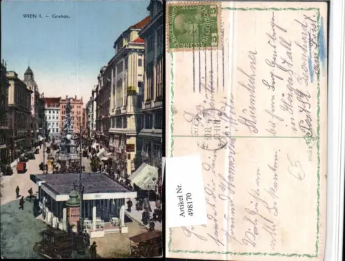 498170,Wien Innere Stadt Graben Straßenansicht Pestsäule