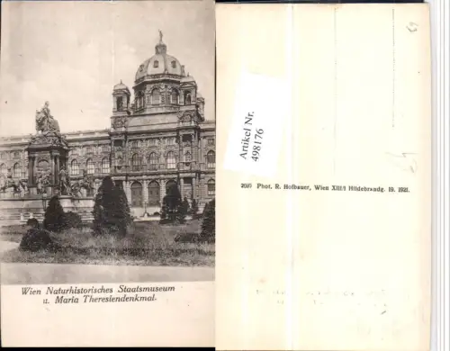 498176,Wien Innere Stadt Naturhistorisches Museum u. Theresien-Denkmal