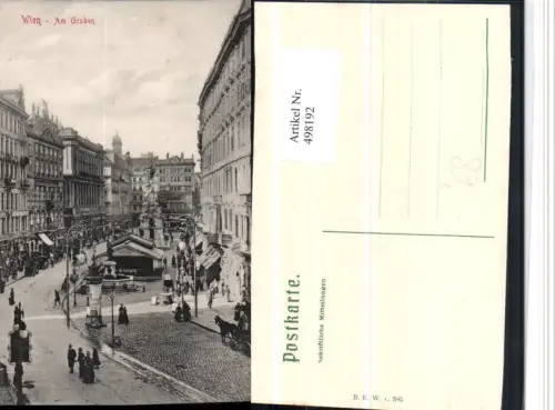 498192,Wien Innere Stadt Graben Straßenansicht pub B.K.W.I. 585
