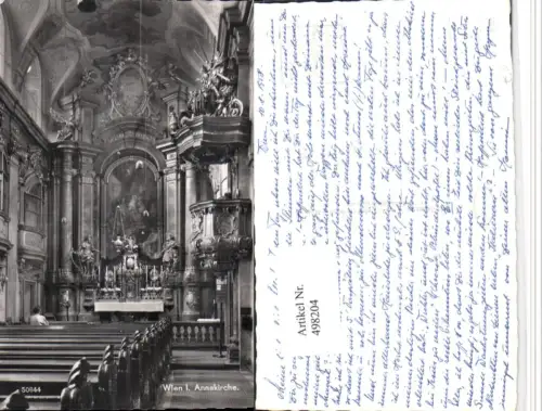498204,Wien Innere Stadt Annakirche Kirche Innenansicht Kanzel