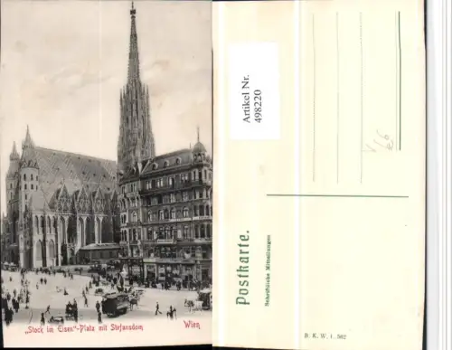498220,Wien Innere Stadt Stock im Eisen m. Stephansdom pub B.K.W.I. 562
