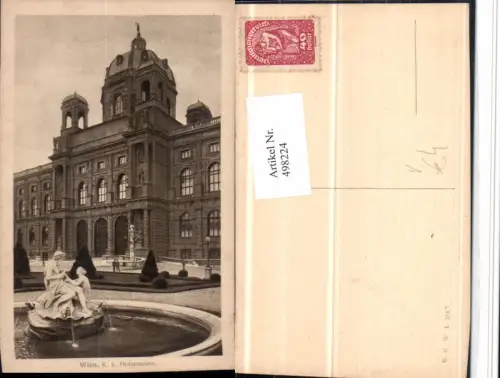 498224,Wien Innere Stadt Hofmuseum Brunnen pub B.K.W.I. 214/7