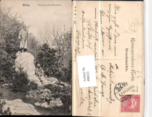 498231,Wien Innere Stadt Anzengruber-Denkmal pub B.K.W.I. 458