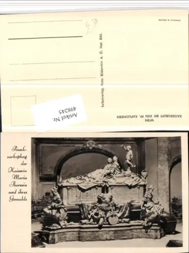 498245,Wien Innere Stadt Kaisergruft Sarkophag Kaiserin Maria Theresia
