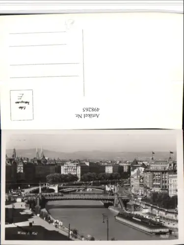 498265,Wien Innere Stadt Teilansicht Kai Donau Brücken