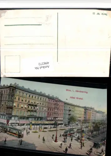 498272,Wien Innere Stadt Kärntnerring Hotel Bristol Straßenbahn