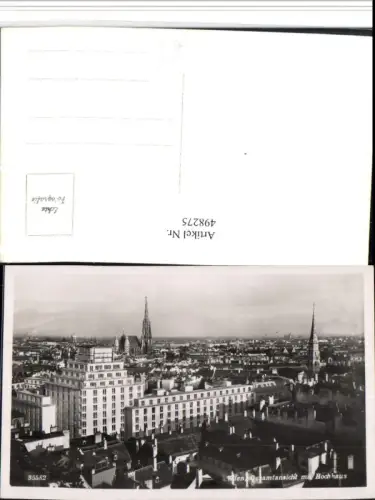 498275,Wien Innere Stadt Panorama m. Hochhaus