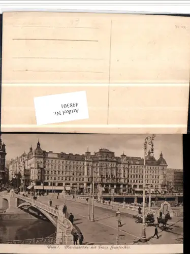 498301,Wien Innere Stadt Marienbrücke Brücke m. Franz Josefs-Kai