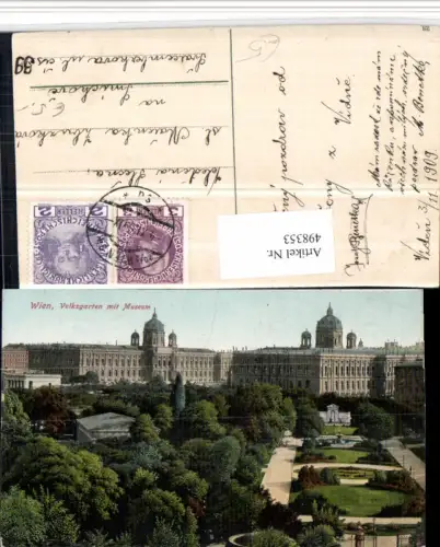 498353,Wien Innere Stadt Volksgarten m. Museum