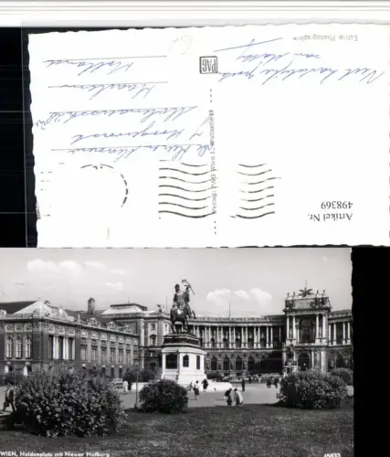498369,Wien Innere Stadt Heldenplatz Denkmal m. Neuer Hofburg