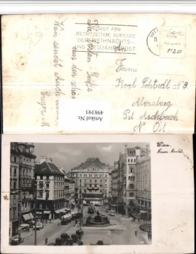 498393,Wien Innere Stadt Neuer Markt Brunnen Straßenbahn